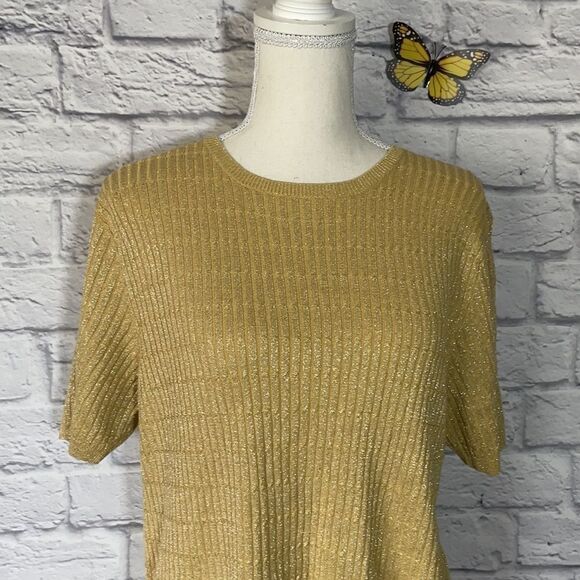 ALFRED Dunner Short Sleeve Sweater Size Large - Picture 3 of 6